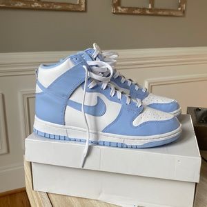 Blue Nike aluminum dunks